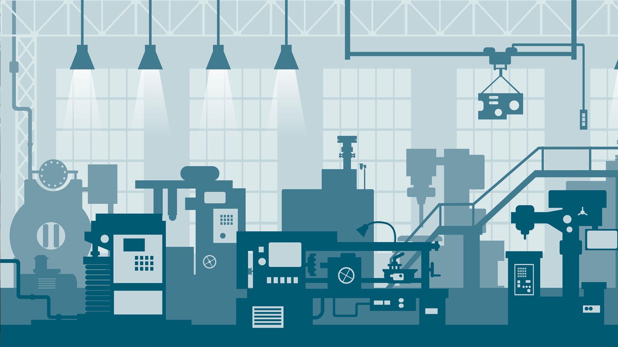 Clip art of manufacturing plant